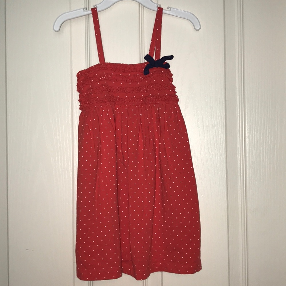 Circo orange sundress with white polka dots